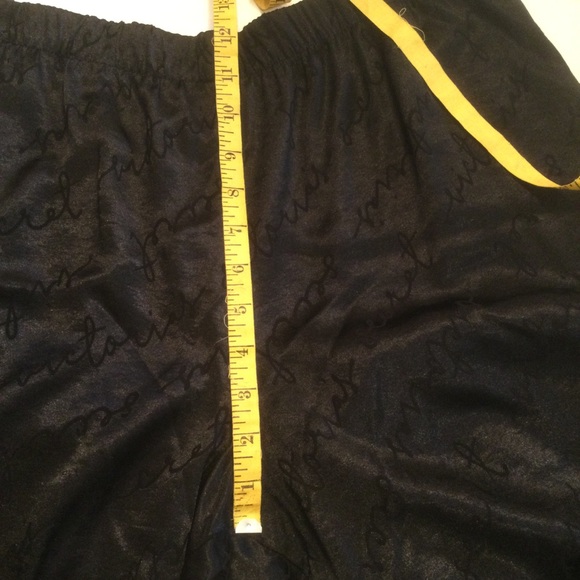 Victoria’s Secret Black Satin With Pink Trim Lounge Sleep Pants Size Large - Picture 9 of 12